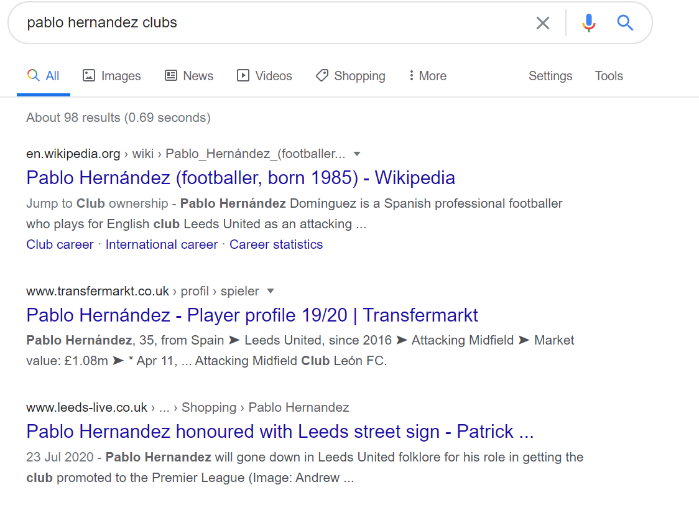 Pablo Hernandez search results 